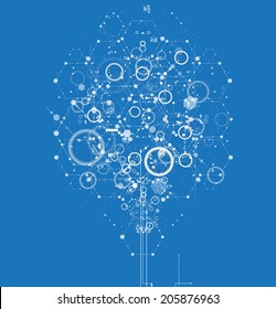 Concept for New Technology Corporate Business & development background