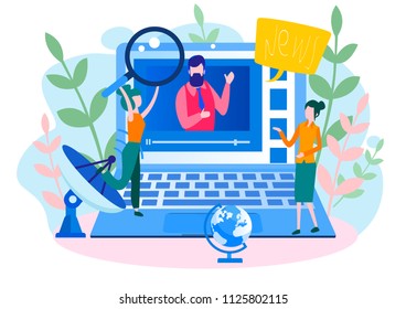 Concept News update, online news, News webpage, information about events, activities, company information and announcements for web page, banner, documents, cards, posters. news website
