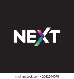 Concept of NEXT logo with Arrow Symbol