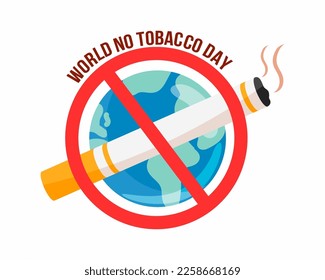 Concept of No smoking and World No Tobacco Day poster, banner.