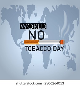 concept of no smoking and World No Tobacco Day with family .paper collage style with digital craft. 