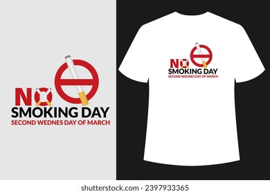 concept of no smoking and World No Tobacco Day t shirt design