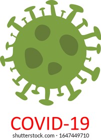 Concept of Novel Coronavirus outbreak covid-19 2019-nCoV Wuhan China. Vector icon sign of COVID nCoV virus