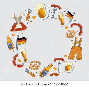 Concept for oktoberfest postcard design.
