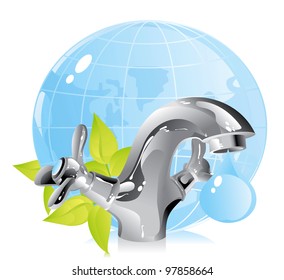 concept on the conservation of natural resources - water
