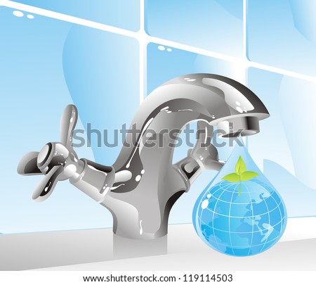 concept on the conservation of natural resources - water