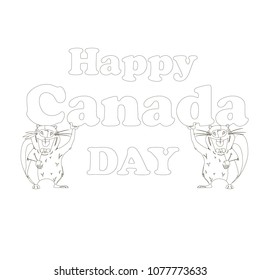 Concept on the day of Canada, Holiday Beaver