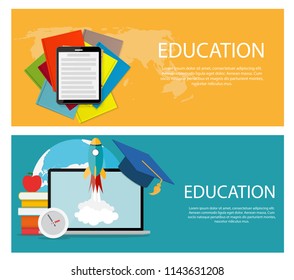 Concept of on line education. Vector Illustration EPS10