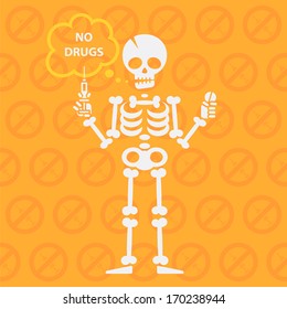 Concept on theme no drugs