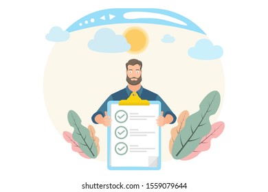 The concept of online education, online training, continuing education courses, online business. Idea of internet activity in cartoon style.  Vector illustration.