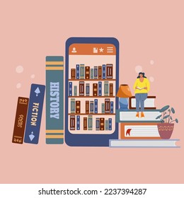 El concepto de una biblioteca en línea, librerías. Aplicaciones para leer y descargar libros, audiolibros.