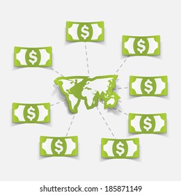 concept for online shopping: map