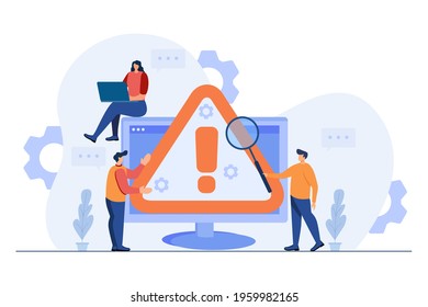 Concept operating system error warning for web page, banner, presentation, social media, documents, posters. 404 error web page Vector illustration.