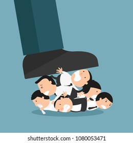 Concept Of Oppressed By The Boss,illustration,vector