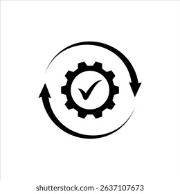 Concept of optimal work or automation or productivity methodology. Vector linear icon isolated on white background.
