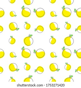 The concept of the orange fruit. Print texture. Fabric design. Vector illustration.