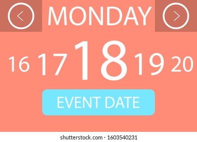 Concept organizer event date background