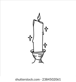 concept outline candle vector illustration