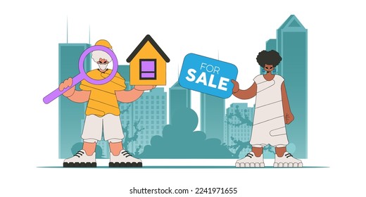 The concept of owning a home. The realtor team sells the house.