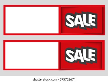 Concept paper-cut sticker with inscription SALE. Label or price tag with inner and external shadows  isolated on gray background.