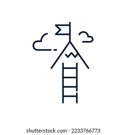 The concept of the path to success. Vector icon isolated on white background.