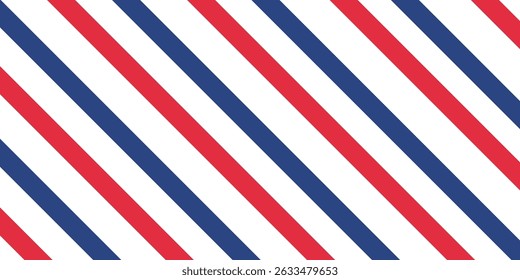 Concept pattern for book cover with diagonal lines concept. Red, white and blue diagonal lines vector with seamless texture