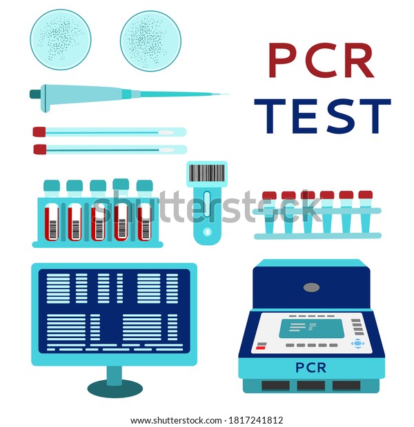 Concept Pcr Technique Laboratory Equipment Pcr Stock Vector Royalty Free