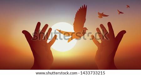 Similar – Image, Stock Photo The sun locks away the winter