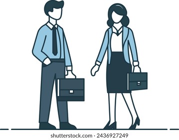 Concept people design Office relate. outline with solid fill color, background white vector illustration.