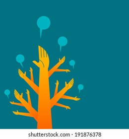 concept of people in distress requesting help