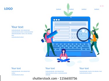 Concept people fill out a form, application form for employment. people select a resume for a job for web page, presentation, social media, documents. Vector illustration employee writes a summary