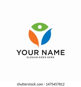 The concept of people full color vector logo