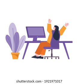 the concept of people working from home. school from home. online meetings with colleagues.