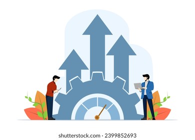 concept of performance appraisal or customer feedback, credit score or satisfaction measurement, quality control or improvement, Modern benchmarking as a business comparison tool for improvement.