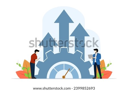 concept of performance appraisal or customer feedback, credit score or satisfaction measurement, quality control or improvement, Modern benchmarking as a business comparison tool for improvement.