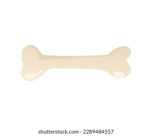 Concepto Los productos de la mascota establecen el perro óseo. Este es un diseño de dibujos animados de concepto de vector plano que incluye un producto para mascotas, específicamente un hueso para perros. Ilustración vectorial.