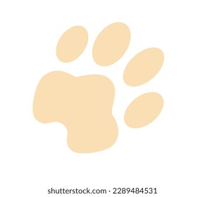 Concept Pet products set dog and cat. This is a flat vector concept cartoon design featuring a pet product, specifically a paw print design. Vector illustration.