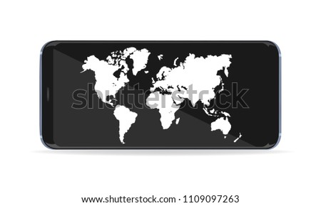 Concept of phone vector on white background