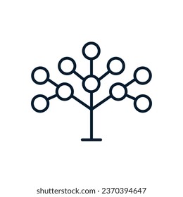 Concept of phylogenetics, bioengineering. Vector icon isolated on white background.
