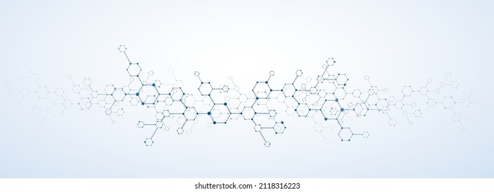 concept physics molecular structure and  dna vector  chemistry science  illustration - Shutterstock ID 2118316223