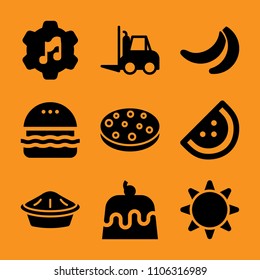 concept, pile, options, candy, warm and candle icon vector set. Flat vector design with filled icons. Designed for web and software interfaces