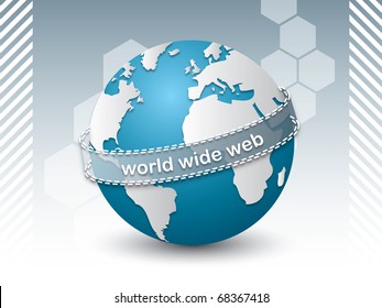 concept of planet earth connected by the internet