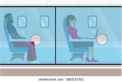 A Concept Of Plexiglass Partition Between Every Seating, Ensuring No Contact And Full Protection.