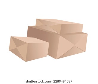 Concept Post mail boxes. This is a flat vector illustration with a concept of a group of cartoon post boxes design on a white background. Vector illustration.