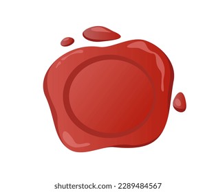 Concepto Sello de sellado de cera de correo postal. Este es un diseño de dibujos animados de vectores planos de un sello de sellado de cera de correo sobre un fondo blanco. Ilustración vectorial.