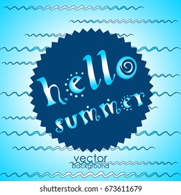 The concept of a postcard on a summer theme with summer attributes. Vector illustration, banner.