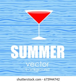 The concept of a postcard on a summer theme with summer attributes. Vector illustration, banner.