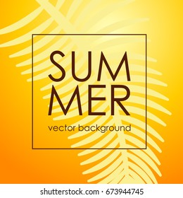 The concept of a postcard on a summer theme with summer attributes. Vector illustration, banner.