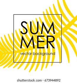 The concept of a postcard on a summer theme with summer attributes. Vector illustration, banner.