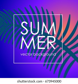 The concept of a postcard on a summer theme with summer attributes. Vector illustration, banner.